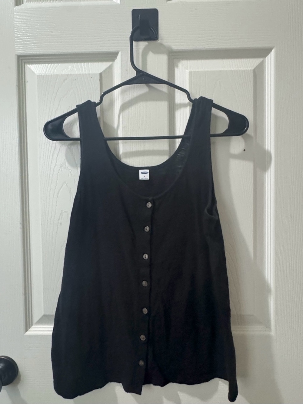 Old Navy Black Button Front Tank Top | Size: Small | Closet Staple | Like New - Picture 4 of 5